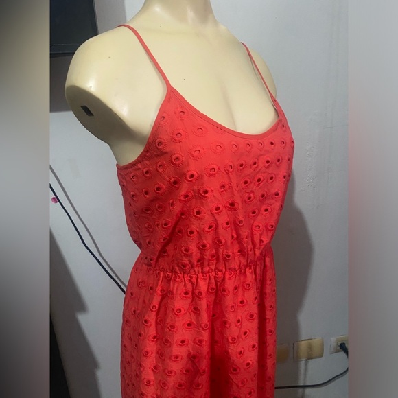Madewell Orange Smocked Mini Sundress Excelent Like New - Picture 10 of 14
